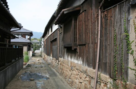 小豆島の路地裏の風景　瀬戸内の風景　香川の風景