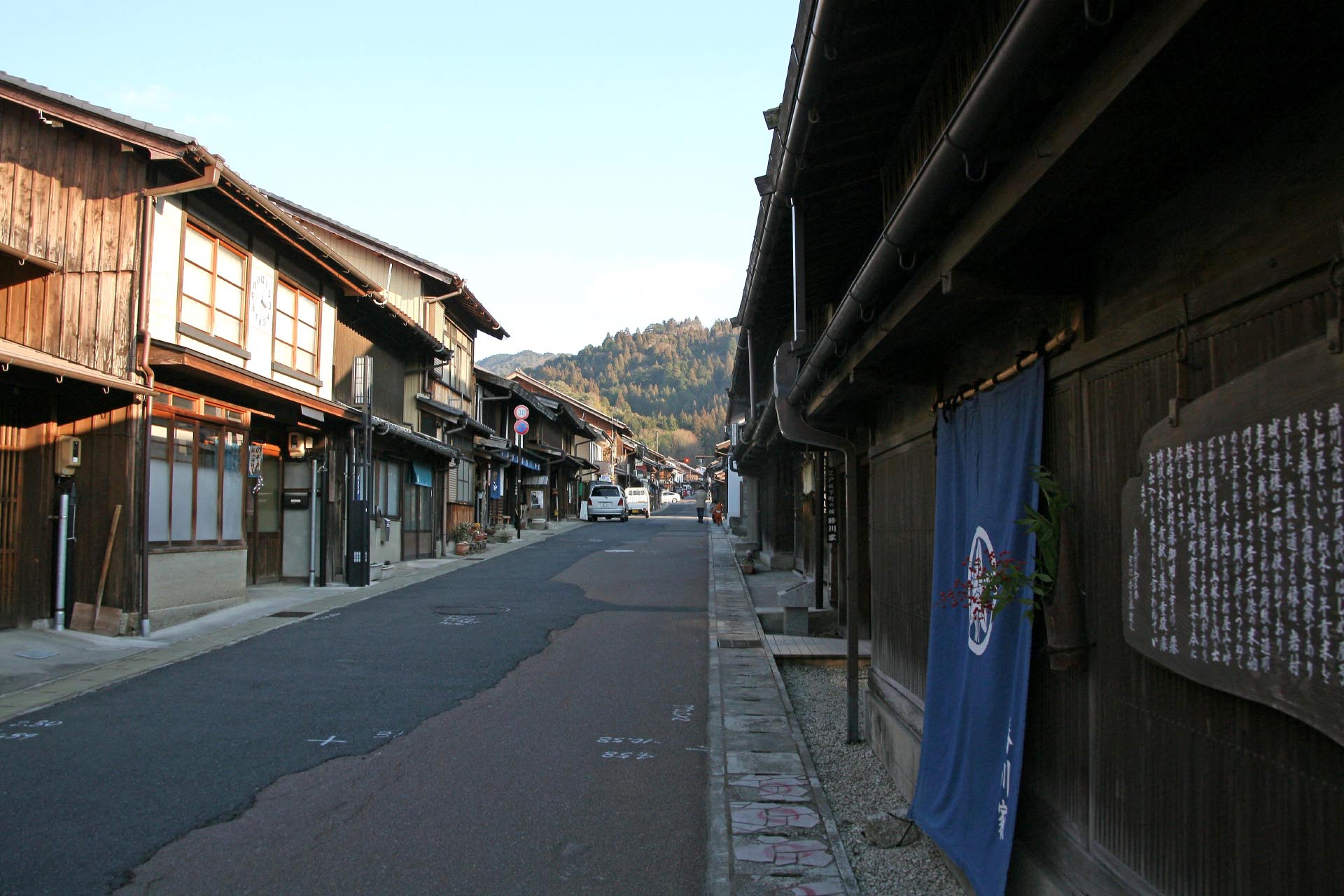 岩村の商家の町並み　岐阜の伝統的な古い町並み　岐阜の風景