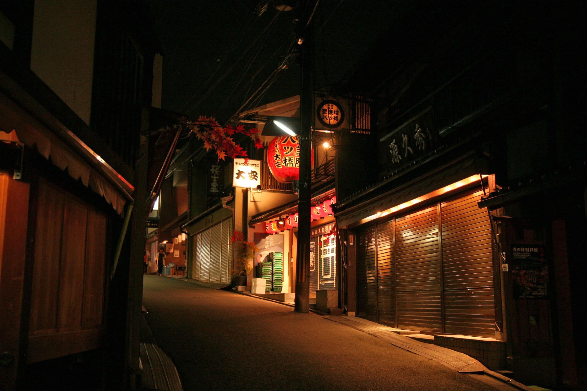夜の京都の風景　京都の夜景　京都の風景