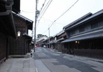 江戸の情緒あふれる有松の伝統的な古い町並み　愛知の風景