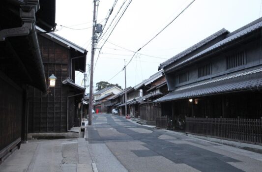 江戸の情緒あふれる有松の伝統的な古い町並み　愛知の風景