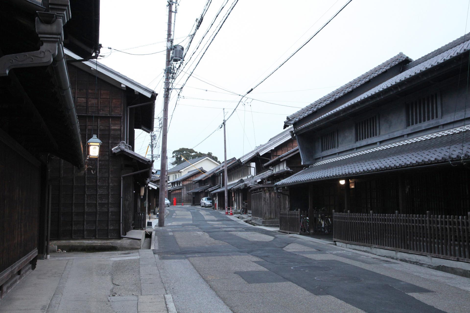 江戸の情緒あふれる有松の伝統的な古い町並み　愛知の風景