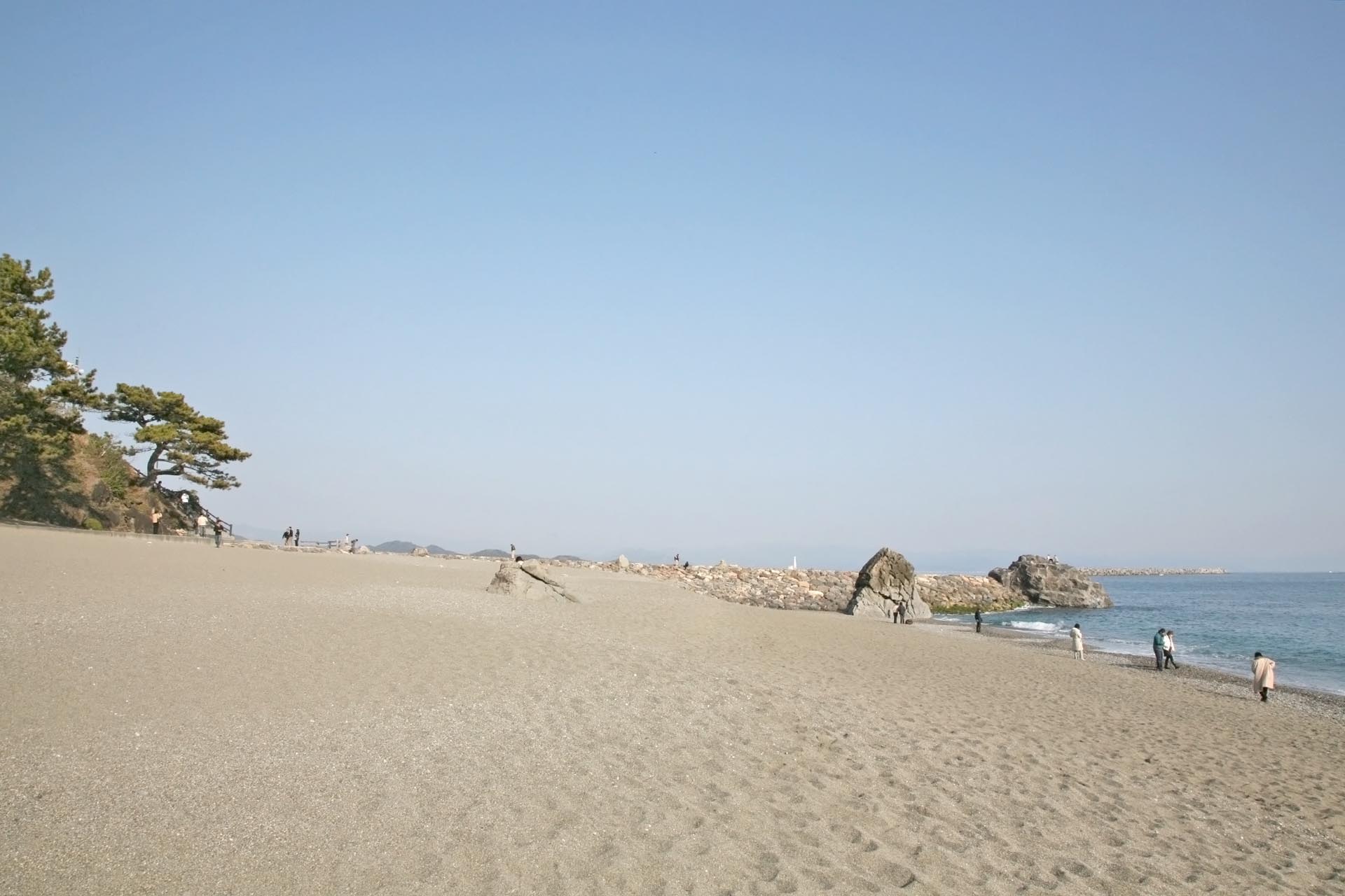 一月の桂浜　高知の風景