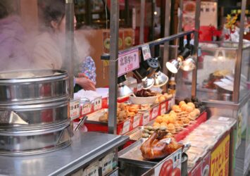 神戸　中華街の風景　冬の神戸　冬の兵庫の風景