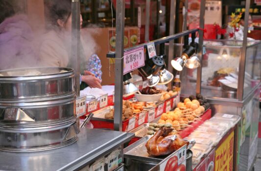 神戸　中華街の風景　冬の神戸　冬の兵庫の風景