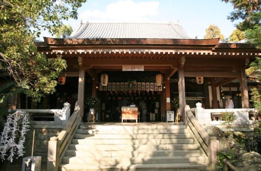 正月の霊山寺　正月の徳島の風景