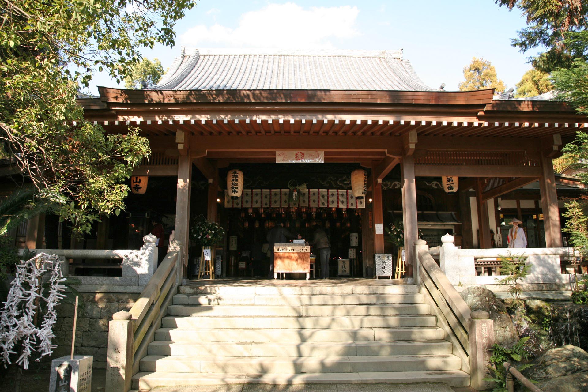 正月の霊山寺　正月の徳島の風景