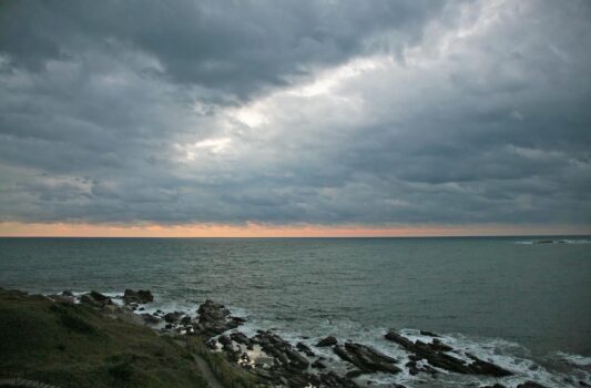 朝の銚子　犬吠埼の風景　千葉の風景