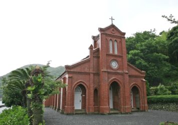 堂崎天主堂　福江島の風景　長崎の風景