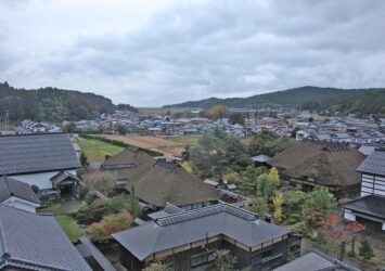 夕暮れの由利本荘市の風景　秋田の風景