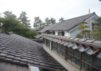 岩瀬浜の伝統的な家屋　富山の古い町並み　富山の風景