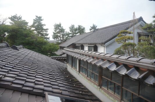 岩瀬浜の伝統的な家屋　富山の古い町並み　富山の風景