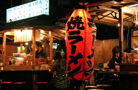 博多の夜の風景 中洲の屋台の風景 福岡の風景
