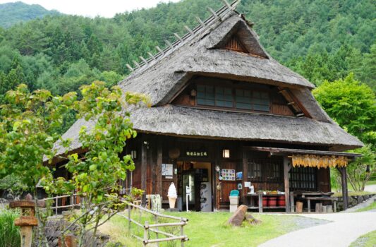 夏の西湖いやしの里根場　美しき日本の原風景　夏の山梨の風景