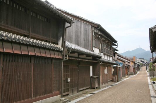 関宿の風景　東海道の宿場町　三重の伝統的な古い町並み　三重の風景