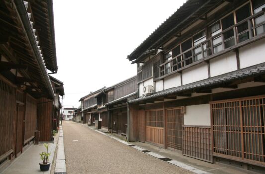 関宿の風景　東海道の宿場町　三重の伝統的な古い町並み　三重の風景