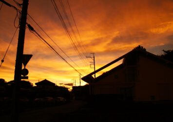 夕暮の町並み　埼玉の風景