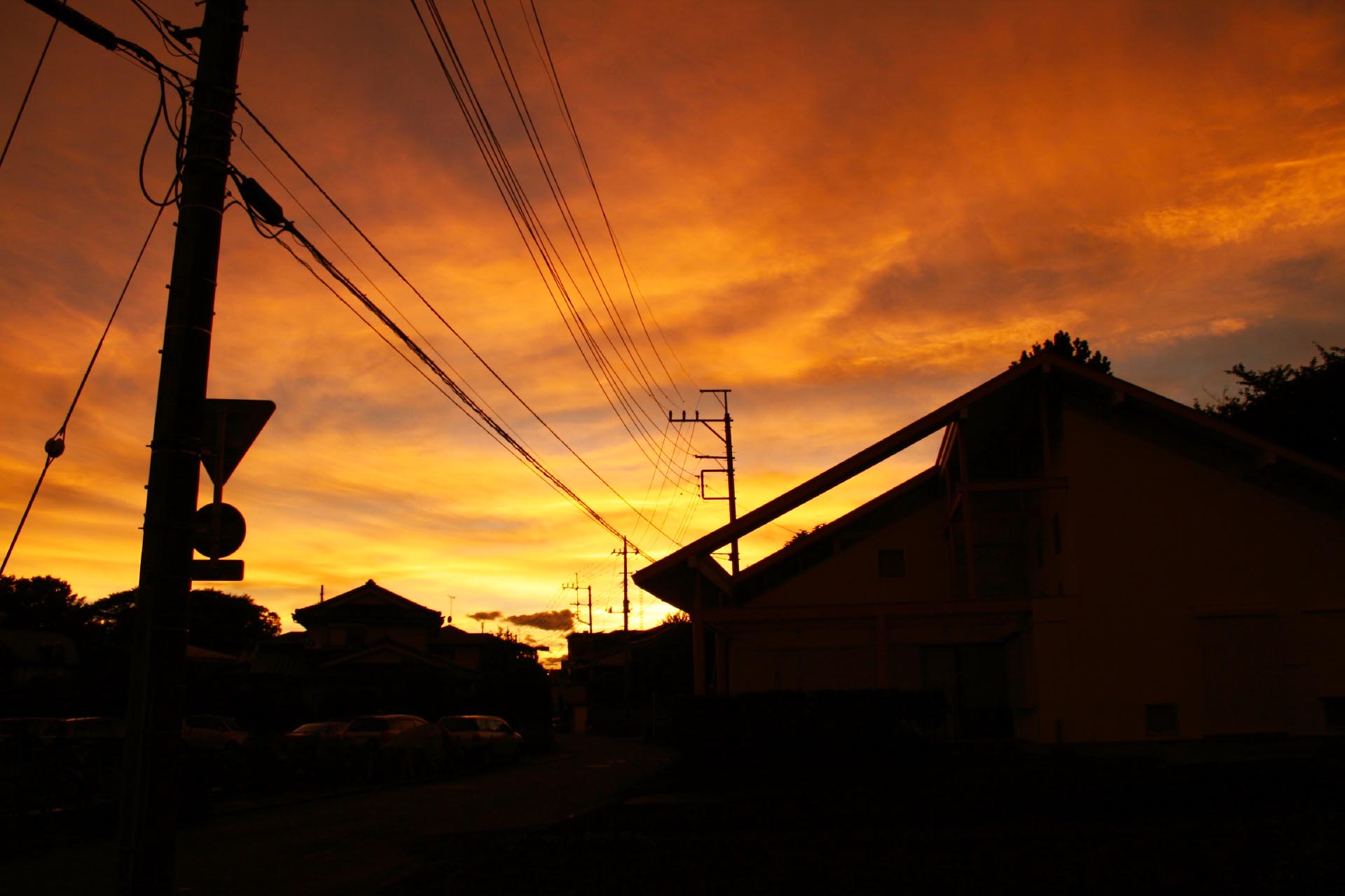 夕暮の町並み　埼玉の風景
