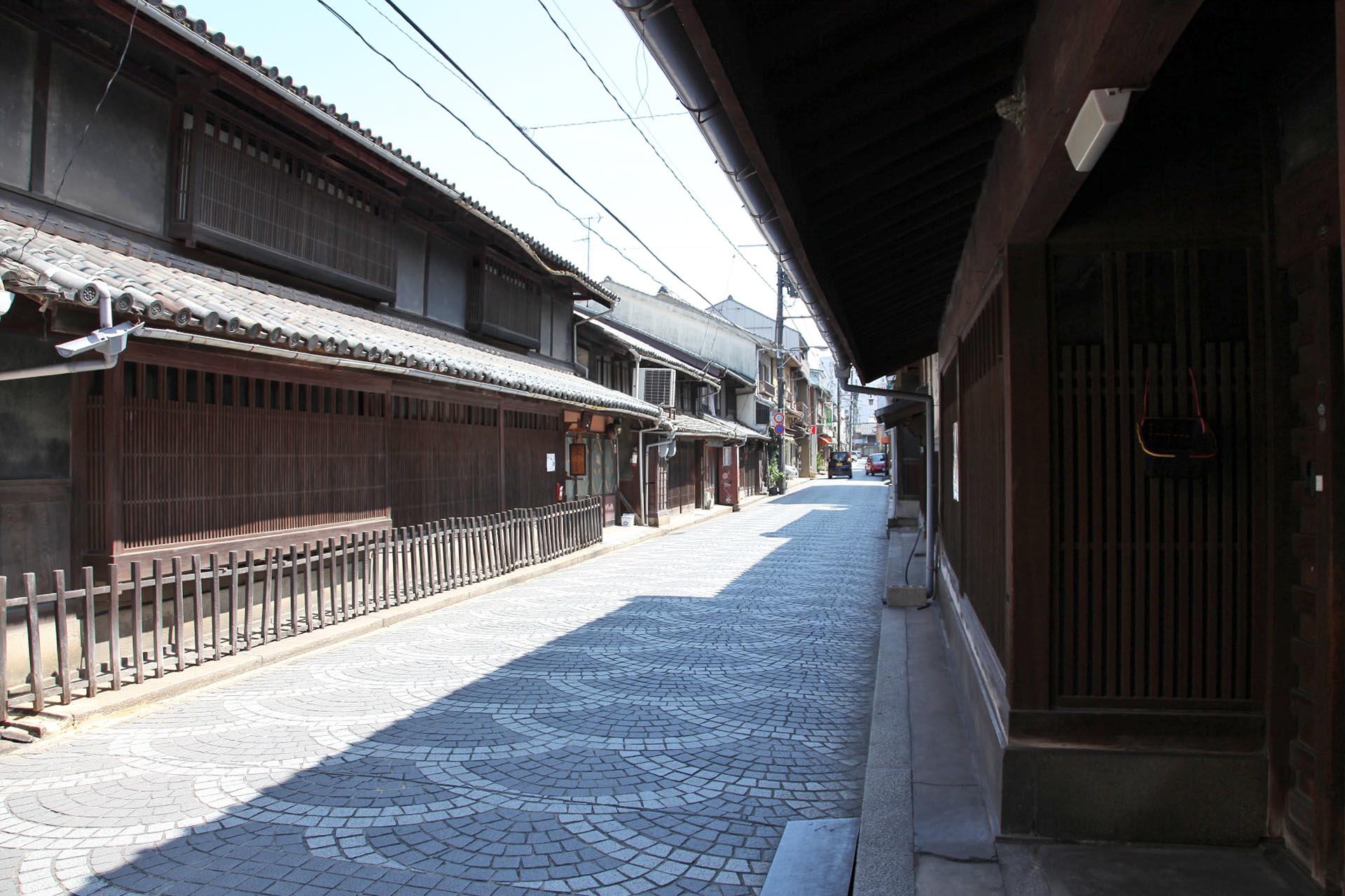 鞆の浦の町並み　広島の伝統的な古い町並み　広島の風景