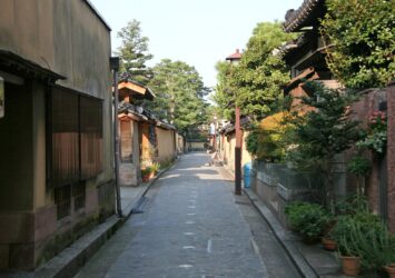 長町武家屋敷　九月の朝の風景　金沢の古い町並み　石川の風景
