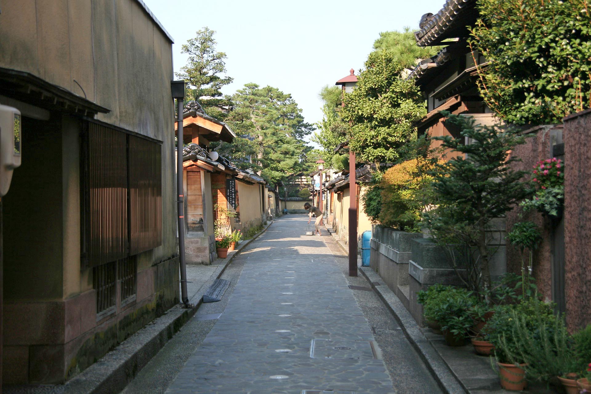 長町武家屋敷　九月の朝の風景　金沢の古い町並み　石川の風景