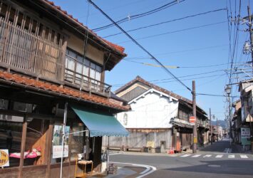 倉吉の伝統的な古い町並み　鳥取の町並み　鳥取の風景